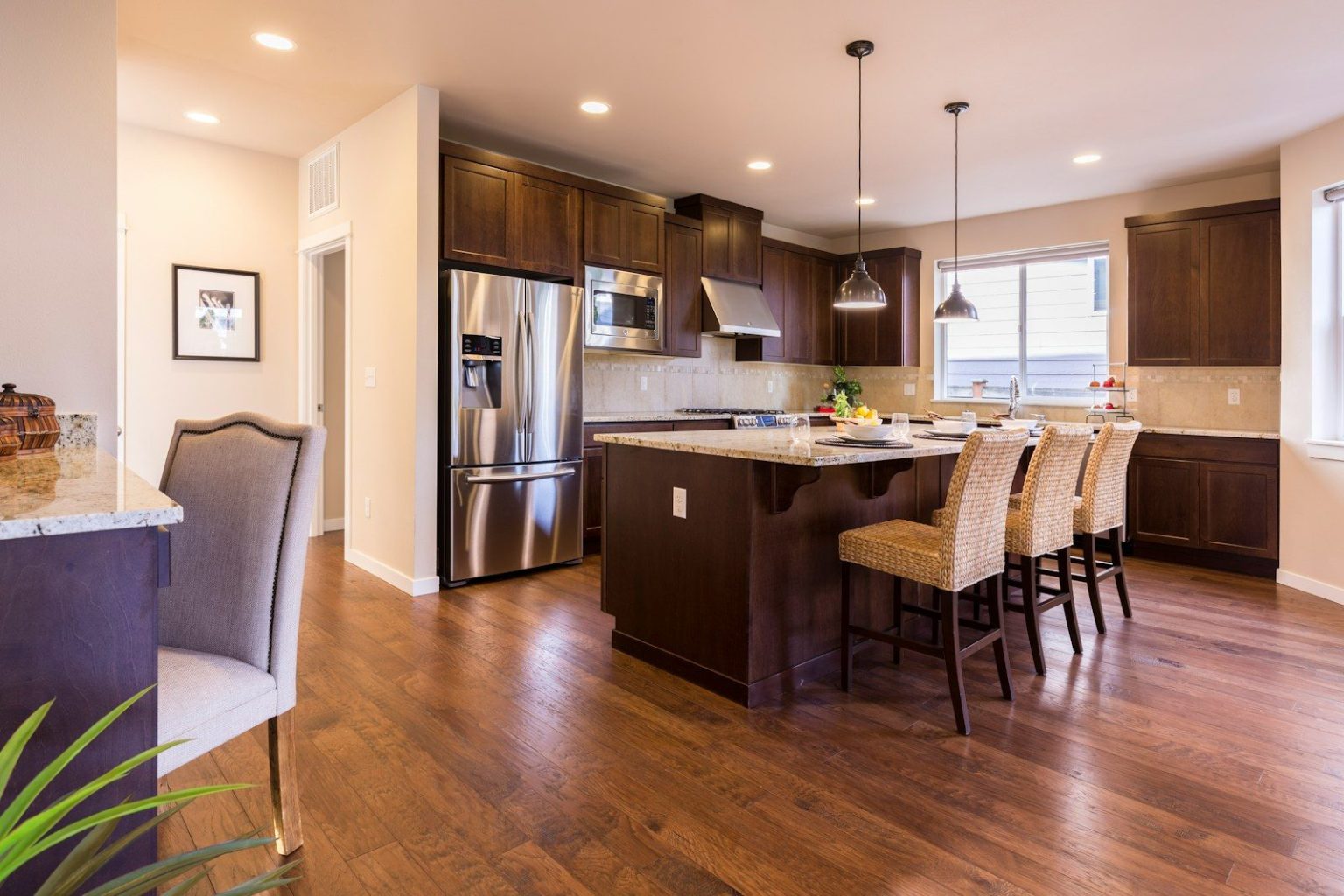 Photo by Francesca Tosolini brown and beige kitchen interior